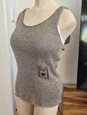 Luxe Eleven 20% Silk/80% Cotton knitted Tank Top